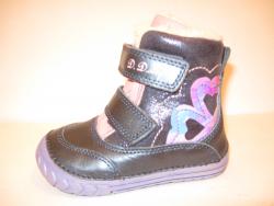 D.D.STEP Dětské kožené zimní boty 